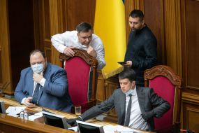 Ruslan Stefanchuk, Dmytro Razumkov,  Davyd Arakhamiya
