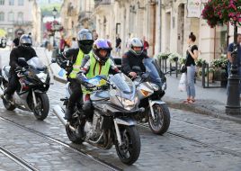 The participants of the Motor Race of Unity in Lviv