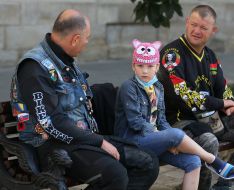 The participants of the Motor Race of Unity in Lviv