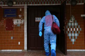 KPI dormitory, where a coronavirus outbreak was found