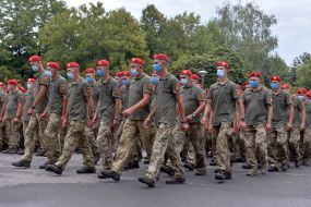 Soldiers of the 55th separate artillery brigade "Zaporizhzhya Sich"