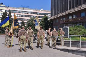 Farewell ceremony with the senior soldier of the battalion "Azov" Oleg Cherevko (Callsign "Death")