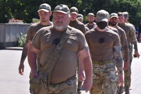 Farewell ceremony with the senior soldier of the battalion "Azov" Oleg Cherevko (Callsign "Death")