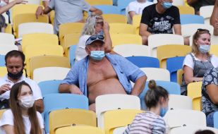 Football fans during a match