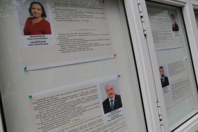 Stand with candidates for the President of the Republic of Belarus