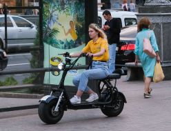 Girl on an electric bike