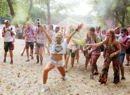 The festival of colors Holi in Kiev