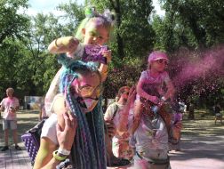 The festival of colors Holi in Kiev