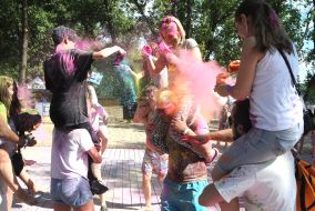 The festival of colors Holi in Kiev
