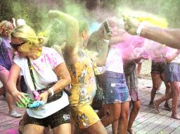 The festival of colors Holi in Kiev