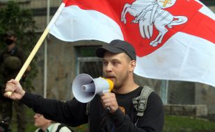 Solidarity action with the Belarusian people "Live Belarus!" in Kiev