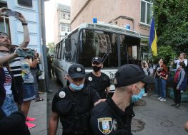 Solidarity action with the Belarusian people "Live Belarus!" in Kiev