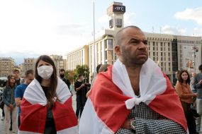 Action in support of Belarus on Independence Square