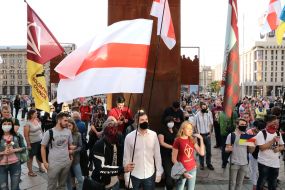 Action in support of Belarus on Independence Square