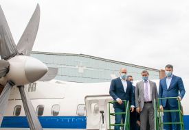 Denis Shmygal at the Kharkiv Aviation Plant