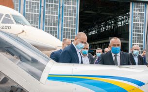 Denis Shmygal at the Kharkiv Aviation Plant