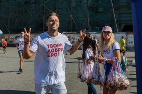 Участник благотворительного забега