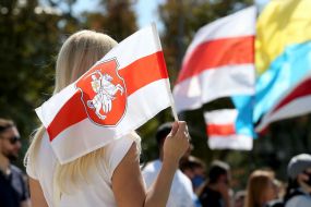 Participants in the March for a free Belarus