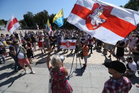 Participants in the March for a free Belarus