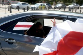 Participants in the March for a free Belarus