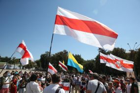 Participants in the March for a free Belarus