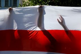 Participants in the March for a free Belarus