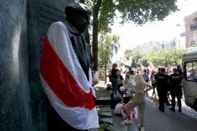 Participants in the March for a free Belarus