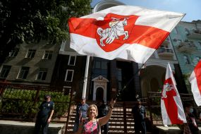 Participants in the March for a free Belarus
