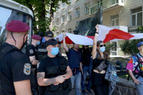 Participants in the March for a free Belarus
