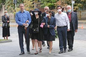 Farewell ceremony with Academician Boris Paton.