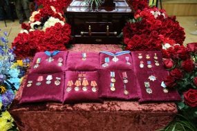 Farewell ceremony with Academician Boris Paton.