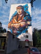 A mural dedicated to Petr Frank