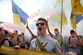 March of the defenders of Ukraine in Kiev