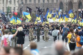 March of the defenders of Ukraine in Kiev