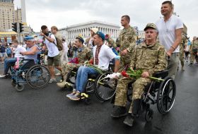 March of the defenders of Ukraine in Kiev
