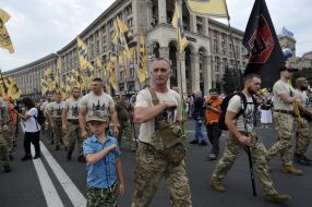 March of the defenders of Ukraine in Kiev