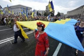 March of the defenders of Ukraine in Kiev