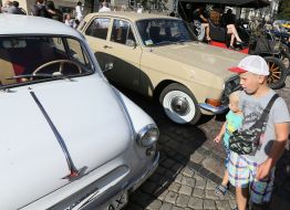 Exhibition of retro cars in Lviv