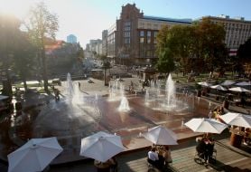 Fountain in the center of Kiev