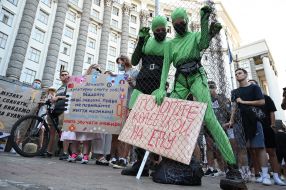 Participants of the action near the Cabinet of Ministers