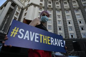 Participants of the action near the Cabinet of Ministers