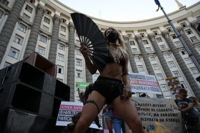 Participants of the action near the Cabinet of Ministers