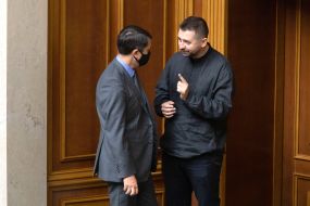 Dmytro Razumkov and Davyd Arakhamiya