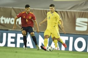 Football. League of Nations. The national team of Ukraine is the national team of Spain