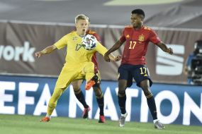 Football. League of Nations. The national team of Ukraine is the national team of Spain