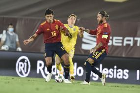 Football. League of Nations. The national team of Ukraine is the national team of Spain