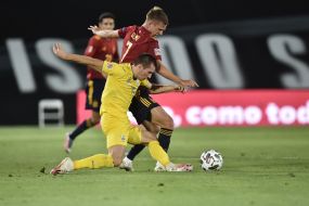 Football. League of Nations. The national team of Ukraine is the national team of Spain