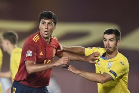Football. League of Nations. The national team of Ukraine is the national team of Spain