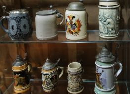Collection of beer mugs