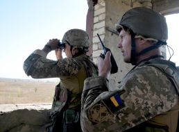 Soldiers of the 92nd separate mechanized brigade during the exercises